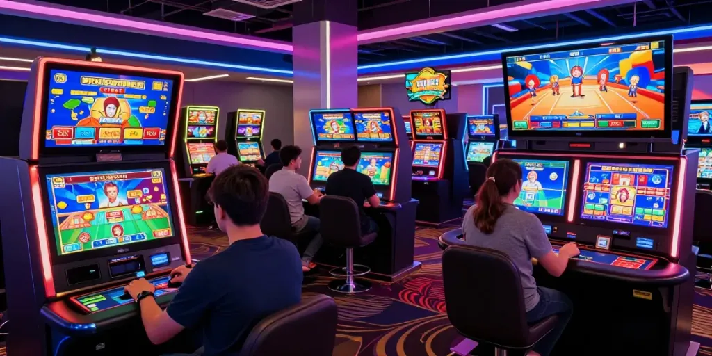 Tảinbet online gaming environment showcasing players and colorful interfaces in a modern digital casino.