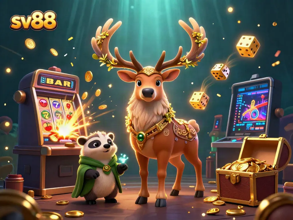 Experience the excitement of sv88 with vibrant casino action and winning moments amidst fantasy elements.