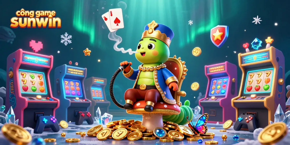 Join the excitement at cổng game sunwin with a vibrant, animated casino scene featuring a 3D caterpillar master.